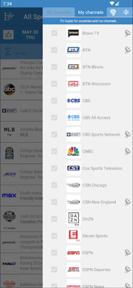 Live Sports TV Listings Guide 3.07 Free Download