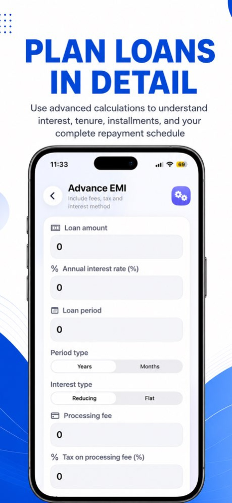 Loan Calc: Easy EMI Calculator 2.1.1 Screenshot