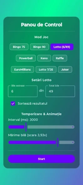 Lotto / Bingo machine Screenshot