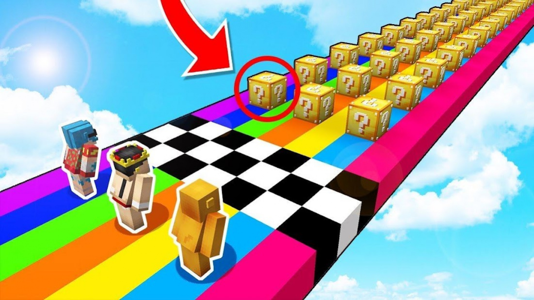 Lucky Blocks Race - Drops Map Maps Minecraft Bedrock