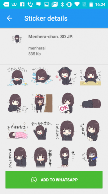 Menhera-chan - WhatsApp Stickers 1.1.0 Free Download