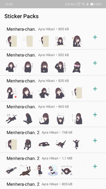 Cute Kawaii Menhara-Chan Stickers - WAStickerApps APK for Android Download