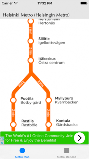 Карта метро хельсинки
