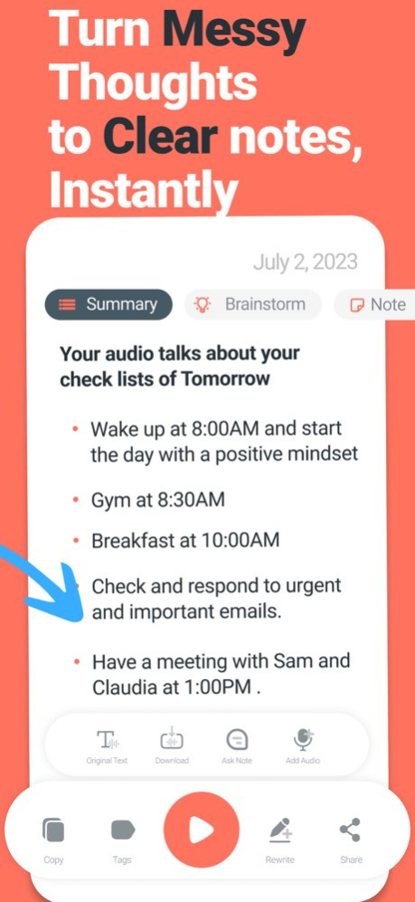 Mindclear: AI Note Taker Voice 2.2.1 Screenshot