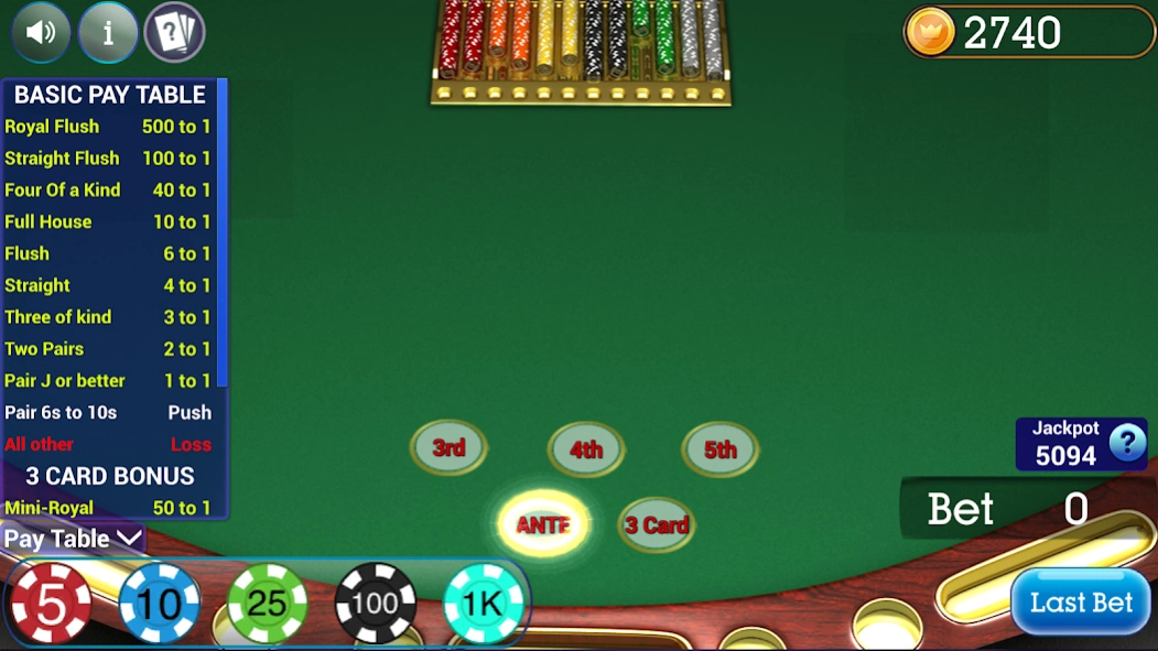 Mississippi Stud Poker 1.7.8.3 Screenshot