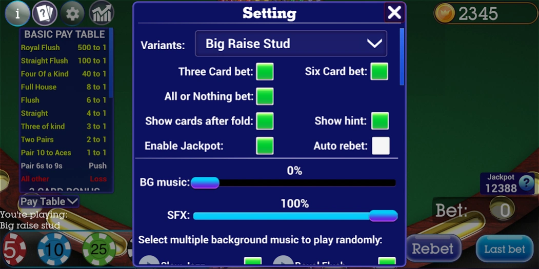 Mississippi Stud Poker 1.7.8.3 Screenshot