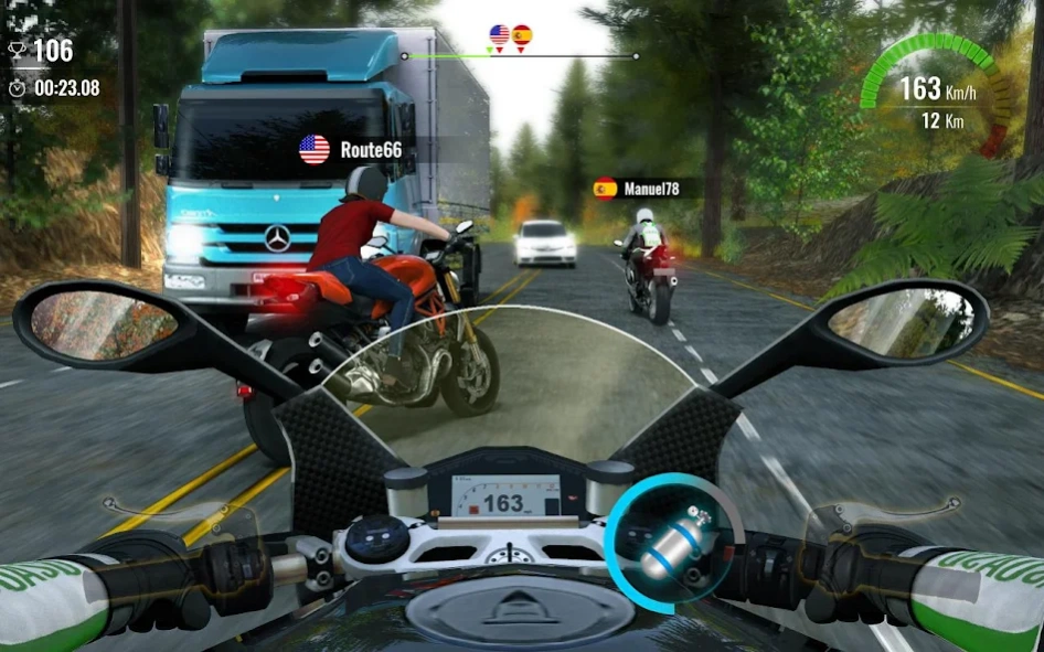 Review Screenshot - Moto Racing Game – A Thrilling Ride through Busy Highways
