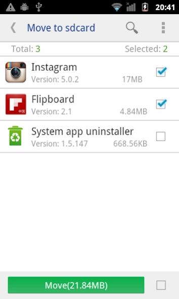 Review Screenshot - Move Apps with Ease from Internal Storage to SD Card