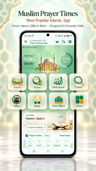 Muslim Prayer Times Azan Quran 3.33 Screenshot
