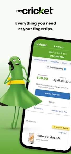 Review Screenshot - Cricket Game – Manage Your Cricket Wireless Account from Your Phone