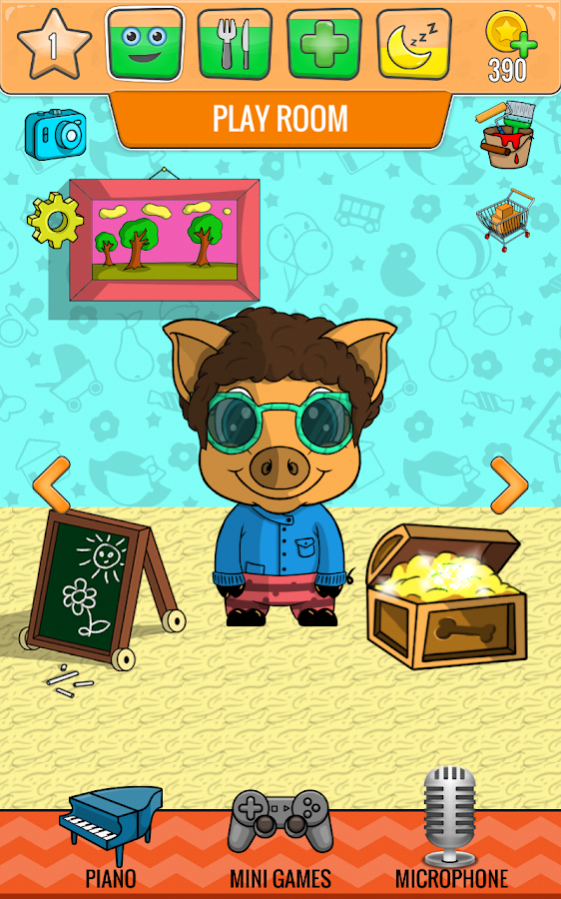 Download Adorable Pig with Hearts - Perfect for Online Games and