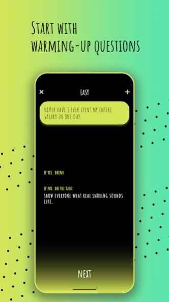 Never or Ever. Party game 9.7.1 Screenshot