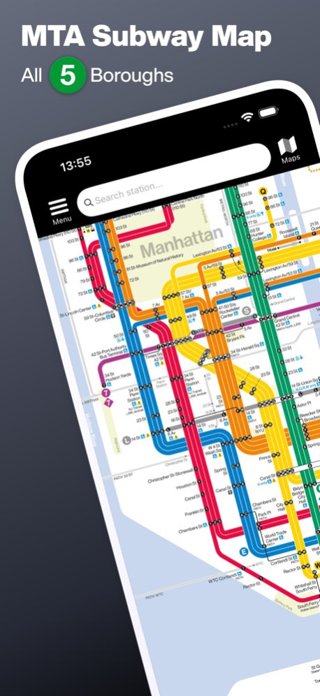New York Subway MTA Map NYC 5.6.2 Screenshot