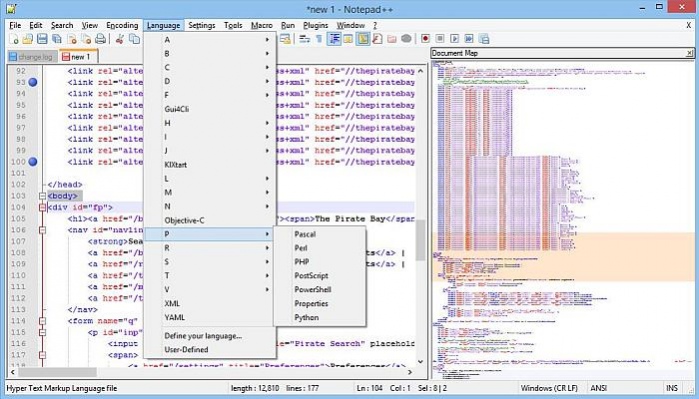 notepad++ compare online