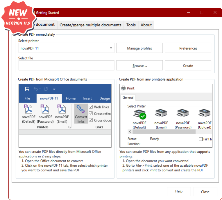 novaPDF Professional 11.9.511 Screenshot