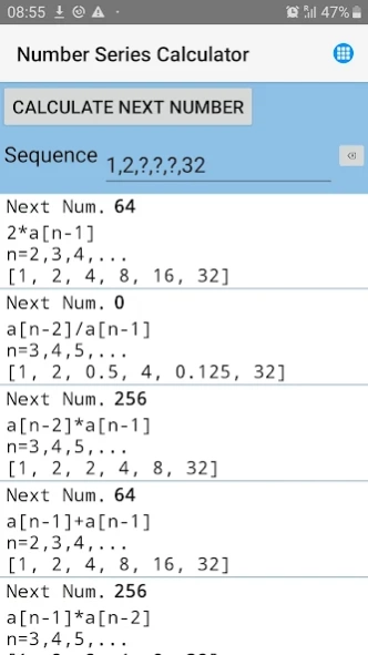 Number sequence calculator discount