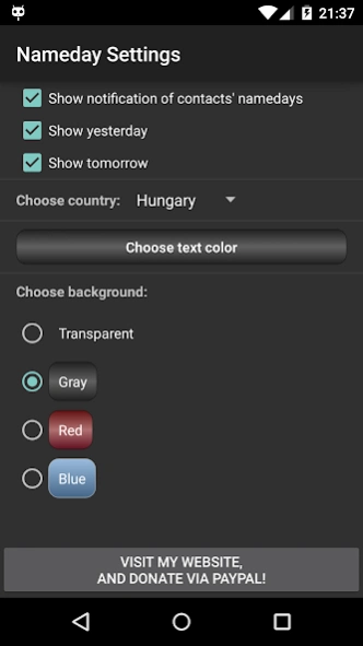 Nameday 2.3.9 Screenshot