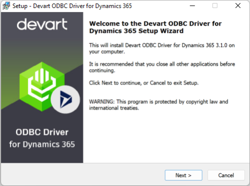 Dynamics 365 ODBC Driver by Devart 4.1.0 Screenshot