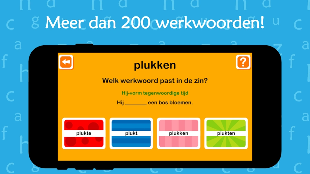 Oefenen met werkwoorden Screenshot