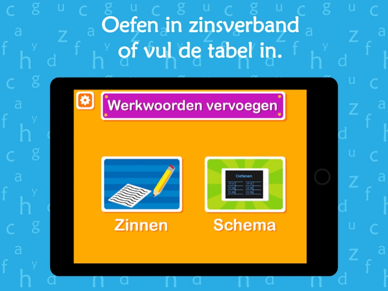 Oefenen met werkwoorden Screenshot