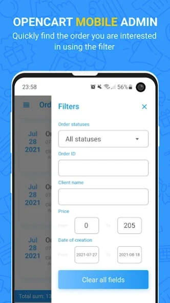 OpenCart Mobile Admin Screenshot