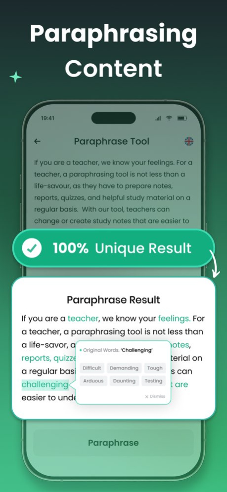 Paraphrase: Plagiarism Checker 2.2.6 Screenshot