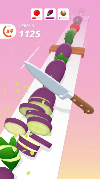 Review Screenshot - Slicing Game – Slice Vegetables like a Master Chef