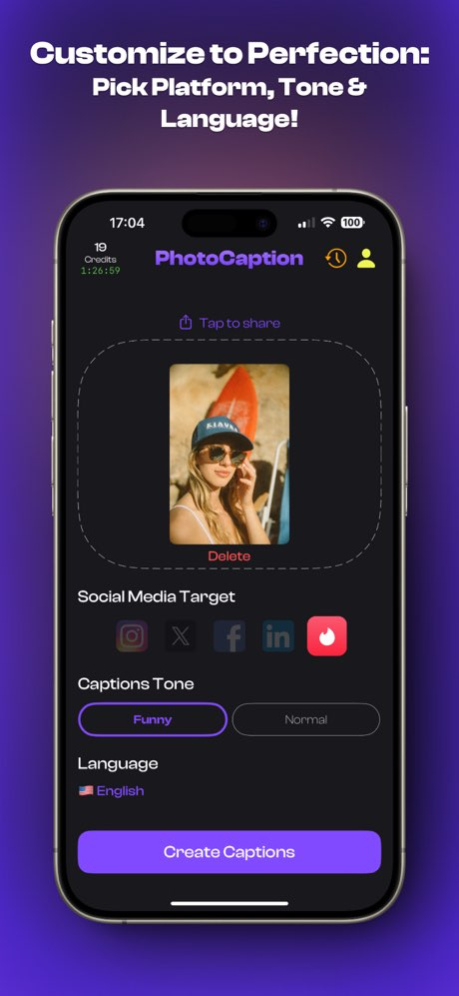 Photo Caption Generator AI 1.12.2 Screenshot