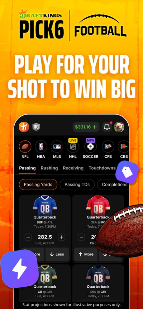 Pick6 DraftKings Sports Picks 4.4.0 Screenshot