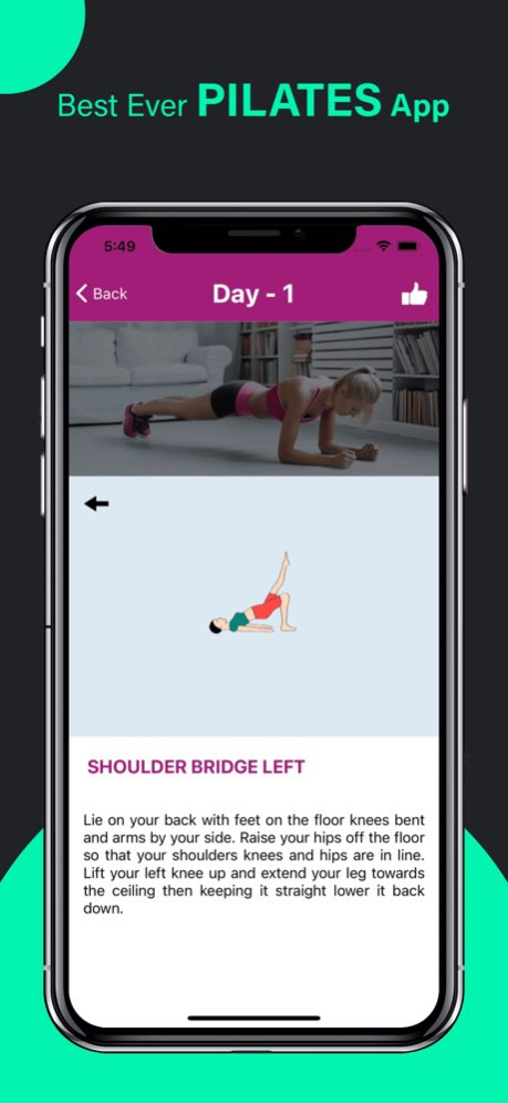 Pilates Yoga Fitness Workouts 2.1.7 Screenshot