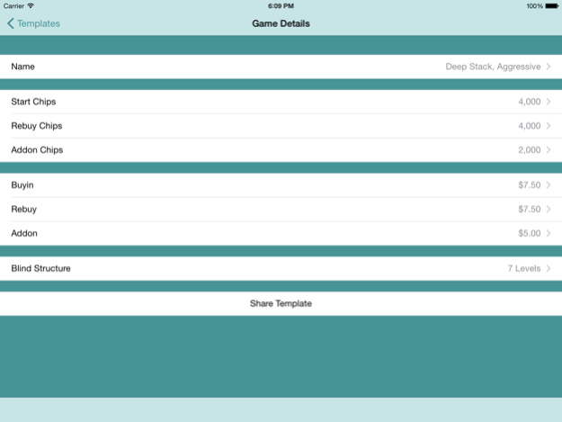 Poker Blind Timer HD 2.2 Screenshot