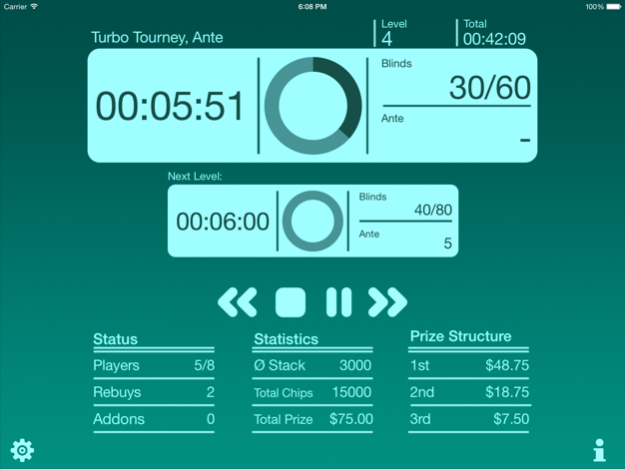 Poker Blind Timer HD 2.2 Screenshot