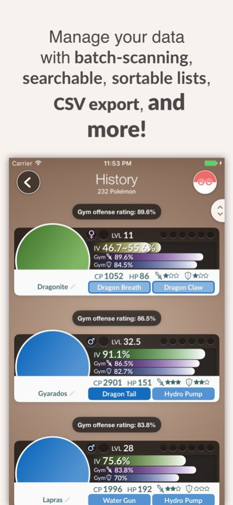 PokeRater 10.4.0 Screenshot