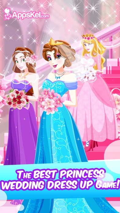 open lace back dress Princess Wedding Dress Up - Girl Fashion Games