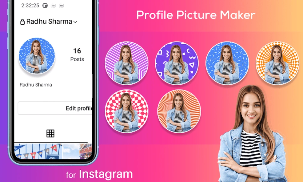 instagram profile picture outline