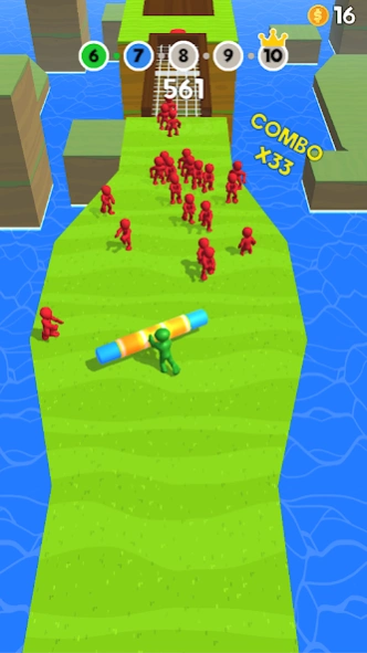 Review Screenshot - Action Game – Can Your Push All the Enemies Off the Roof