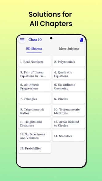 RD Sharma Class 10 Solutions Screenshot