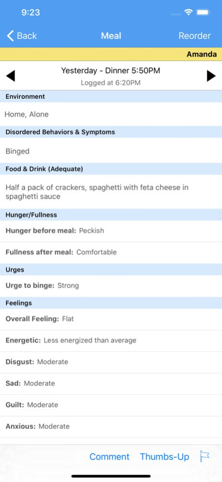 Recovery Record for Clinicians 3.2.7 Screenshot