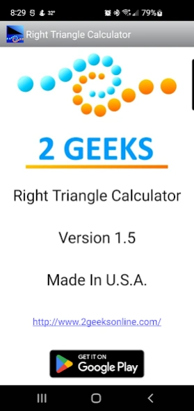 Right Triangle Calculator 1.6 Screenshot
