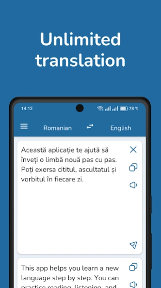 Romanian English Translator Screenshot