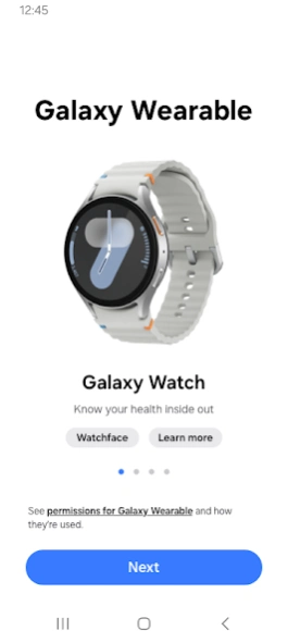 Galaxy Wearable Screenshot