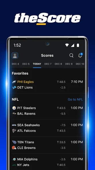 Review Screenshot - View the Latest Sports Scores on Your Phone
