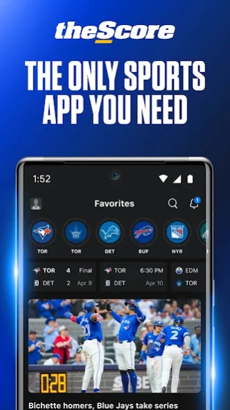 Review Screenshot - View the Latest Sports Scores on Your Phone