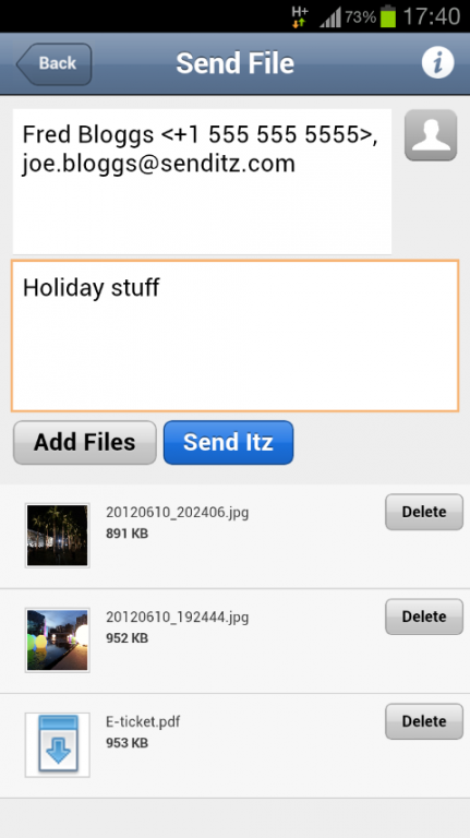 Send your share