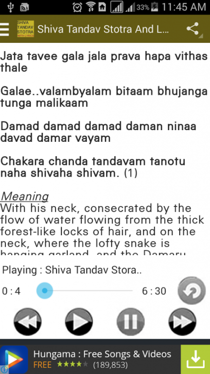 Shiva Tandav Stotra And Lyrics 4 0 Free Download Shri shiva tandav stotram was composed by ravana , the king of lanka.