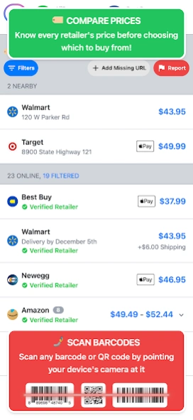 Review Screenshot - Barcode Scanner – Find Prices of Products by Scanning their Barcodes