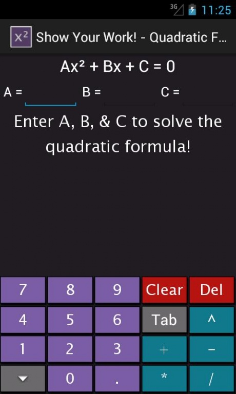 quadratic formula solver