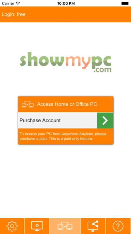 ShowMyPC Remote Support and Access 2550 Screenshot