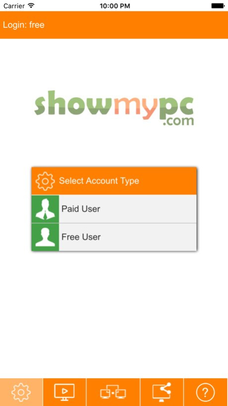 ShowMyPC Remote Support and Access 2550 Screenshot