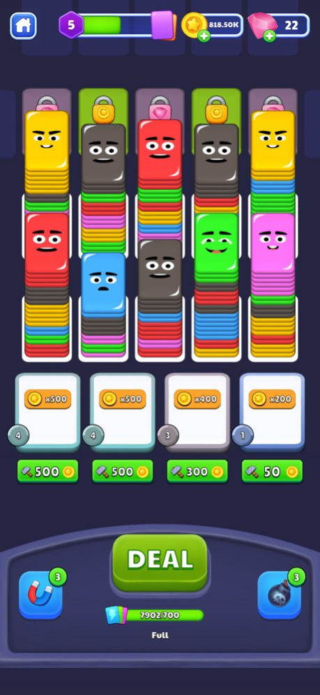 Shuffle Kings - Card Sort Game 2.6.4.8 Screenshot
